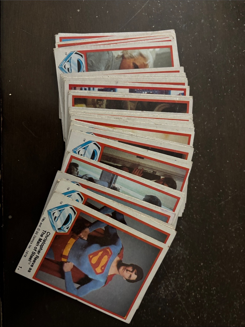 45 Superman Trading Card Party Pack - Blue & Red